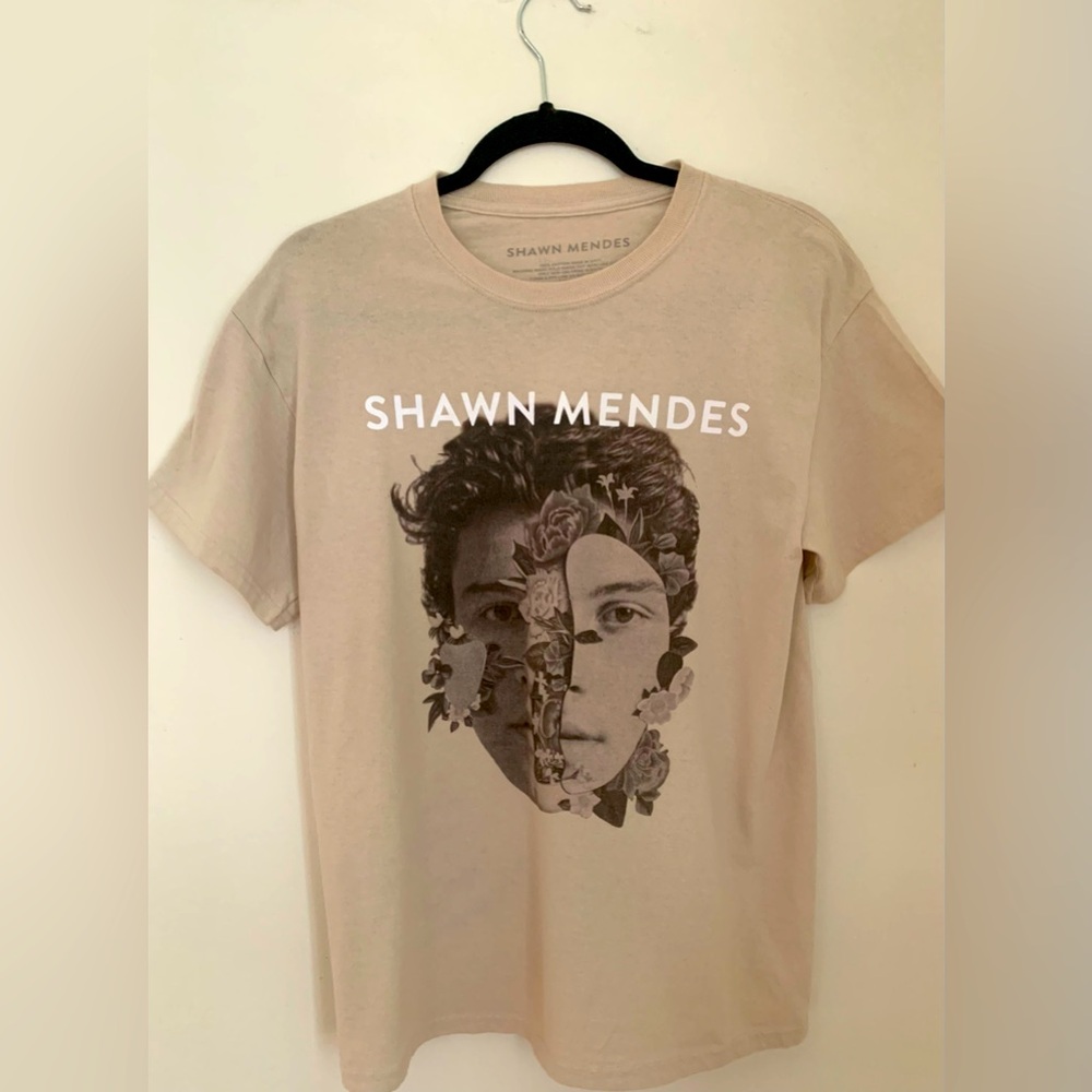 Shawn Mendes Beige Graphic T-Shirt